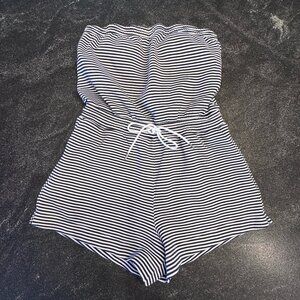 Abercrombie & Fitch YPB Blue/White Striped Romper, M (Free Shipping)
